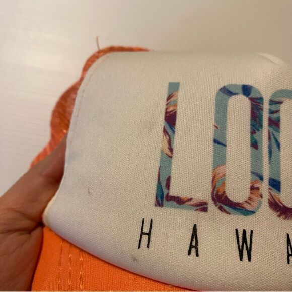 ROXY Local Hawaii Trucker baseball Hat cap coral mesh orange - Picture 6 of 8